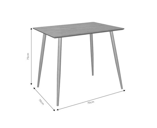 Τραπέζι Cuba pakoworld MDF sonoma-λευκό 70x70x75εκ - ΤΡΑΠΕΖΙΑ ΚΟΥΖΙΝΑΣ στο Milonadakis.gr