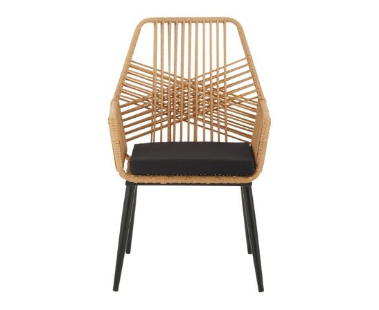 Πολυθρόνα Tanish pakoworld rattan φυσικό-πόδι μαύρο μέταλλο 58x58.5x87εκ - ΚΑΡΕΚΛΕΣ - ΠΟΛΥΘΡΟΝΕΣ στο Milonadakis.gr