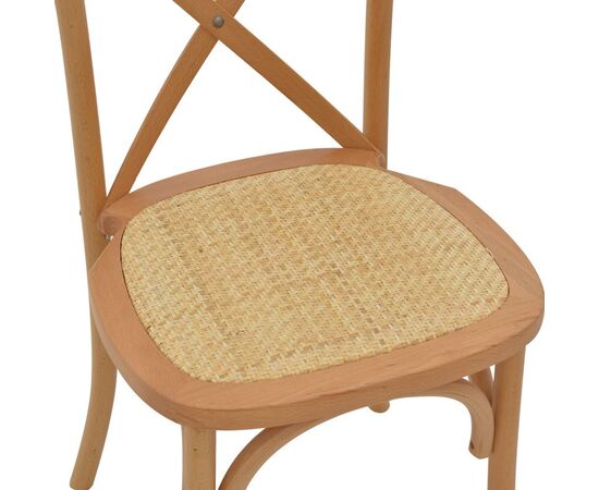 Καρέκλα Dylon pakoworld καρυδί ξύλο οξιάς-έδρα φυσικό rattan 48x52x89εκ - ΚΑΡΕΚΛΕΣ - ΠΟΛΥΘΡΟΝΕΣ ΕΣ. στο Milonadakis.gr