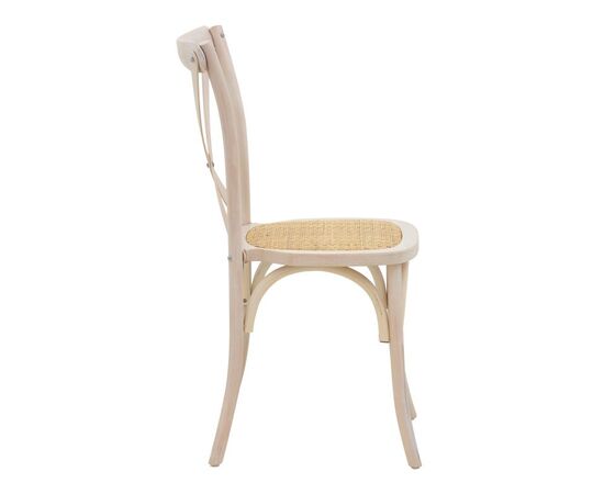 Καρέκλα Dylon pakoworld white wash ξύλο οξιάς-έδρα φυσικό rattan 48x52x89εκ - ΚΑΡΕΚΛΕΣ - ΠΟΛΥΘΡΟΝΕΣ ΕΣ. στο Milonadakis.gr