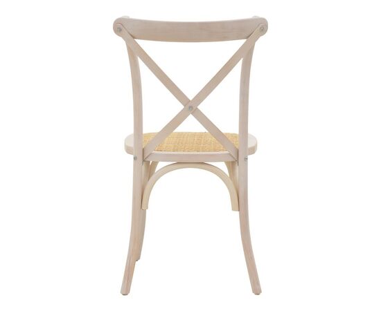 Καρέκλα Dylon pakoworld white wash ξύλο οξιάς-έδρα φυσικό rattan 48x52x89εκ - ΚΑΡΕΚΛΕΣ - ΠΟΛΥΘΡΟΝΕΣ ΕΣ. στο Milonadakis.gr