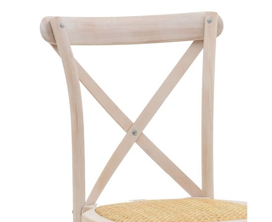 Καρέκλα Dylon pakoworld white wash ξύλο οξιάς-έδρα φυσικό rattan 48x52x89εκ - ΚΑΡΕΚΛΕΣ - ΠΟΛΥΘΡΟΝΕΣ ΕΣ. στο Milonadakis.gr