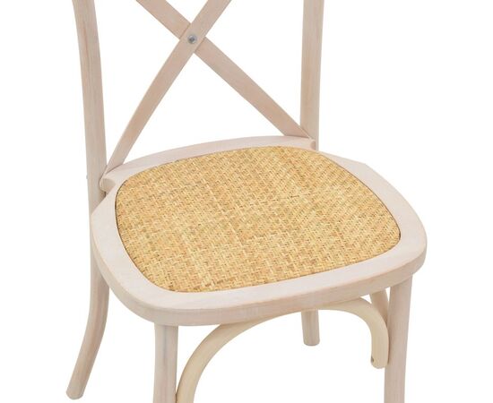 Καρέκλα Dylon pakoworld white wash ξύλο οξιάς-έδρα φυσικό rattan 48x52x89εκ - ΚΑΡΕΚΛΕΣ - ΠΟΛΥΘΡΟΝΕΣ ΕΣ. στο Milonadakis.gr