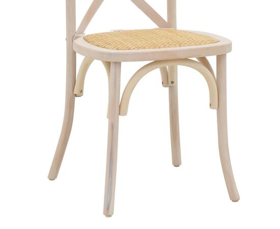 Καρέκλα Dylon pakoworld white wash ξύλο οξιάς-έδρα φυσικό rattan 48x52x89εκ - ΚΑΡΕΚΛΕΣ - ΠΟΛΥΘΡΟΝΕΣ ΕΣ. στο Milonadakis.gr