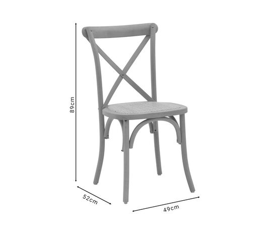 Καρέκλα Dylon pakoworld white wash ξύλο οξιάς-έδρα φυσικό rattan 48x52x89εκ - ΚΑΡΕΚΛΕΣ - ΠΟΛΥΘΡΟΝΕΣ ΕΣ. στο Milonadakis.gr