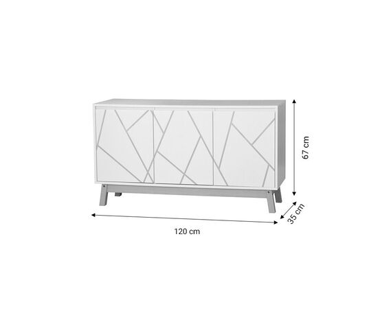 Μπουφές Aria pakoworld λευκό-φυσικό 120x35x67 εκ - ΜΠΟΥΦΕΔΕΣ-ΚΟΝΣΟΛΕΣ στο Milonadakis.gr