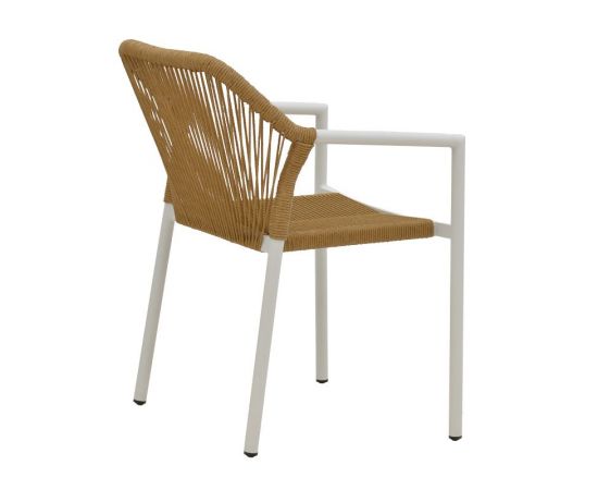 Πολυθρόνα κήπου Lush pakoworld rattan μπεζ-αλουμίνιο λευκό 56x59x80εκ - ΚΑΡΕΚΛΕΣ - ΠΟΛΥΘΡΟΝΕΣ στο Milonadakis.gr