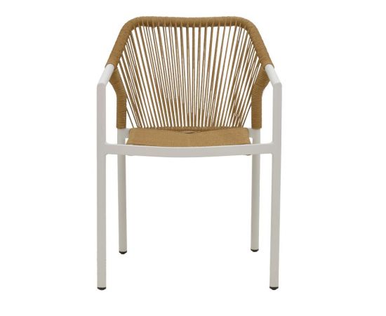 Πολυθρόνα κήπου Lush pakoworld rattan μπεζ-αλουμίνιο λευκό 56x59x80εκ - ΚΑΡΕΚΛΕΣ - ΠΟΛΥΘΡΟΝΕΣ στο Milonadakis.gr