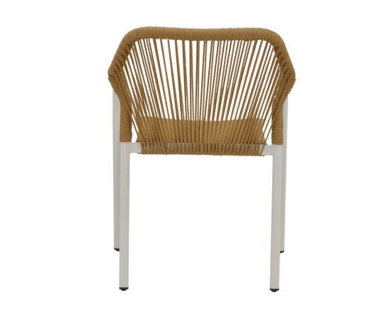 Πολυθρόνα κήπου Lush pakoworld rattan μπεζ-αλουμίνιο λευκό 56x59x80εκ - ΚΑΡΕΚΛΕΣ - ΠΟΛΥΘΡΟΝΕΣ στο Milonadakis.gr