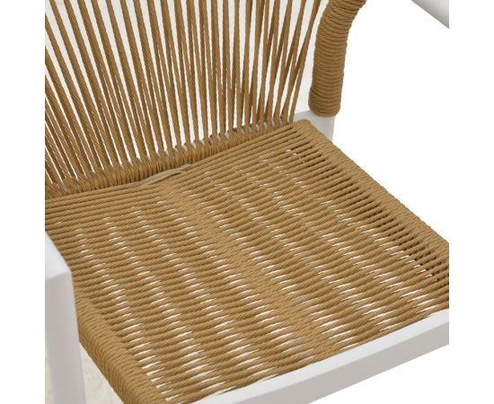 Πολυθρόνα κήπου Lush pakoworld rattan μπεζ-αλουμίνιο λευκό 56x59x80εκ - ΚΑΡΕΚΛΕΣ - ΠΟΛΥΘΡΟΝΕΣ στο Milonadakis.gr