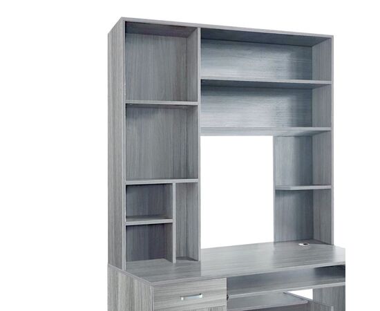 Γραφείο υπολογιστή με βιβλιοθήκη Novelty pakoworld γκρι-oak 120x55x182εκ - ΓΡΑΦΕΙΑ στο Milonadakis.gr