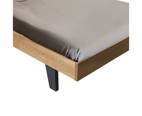 Κρεβάτι Frankly pakoworld διπλό oak-μπεζ pu 150x200εκ - ΚΡΕΒΑΤΙΑ στο Milonadakis.gr