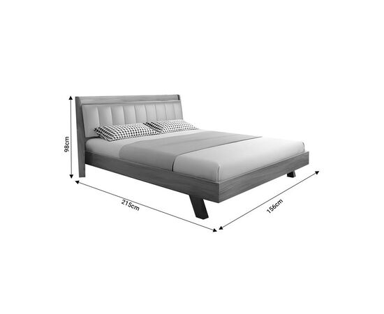 Κρεβάτι Frankly pakoworld διπλό oak-μπεζ pu 150x200εκ - ΚΡΕΒΑΤΙΑ στο Milonadakis.gr