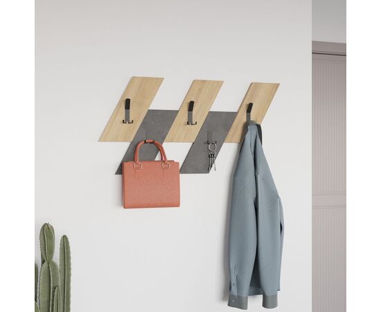 Κρεμάστρα τοίχου Livy pakoworld oak-γκρι μελαμίνης 75.2x1.8x45.3εκ - ΚΑΛΟΓΕΡΟΙ - ΚΡΕΜΑΣΤΡΕΣ στο Milonadakis.gr