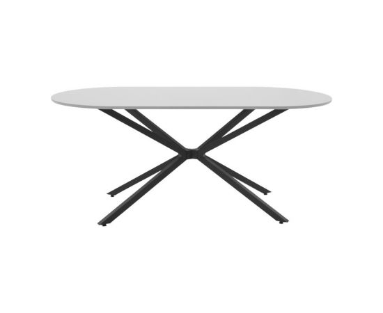 Τραπέζι Lerdion pakoworld γκρι mdf-μαύρο μέταλλο 180x90x75εκ - ΤΡΑΠΕΖΙΑ ΚΟΥΖΙΝΑΣ στο Milonadakis.gr