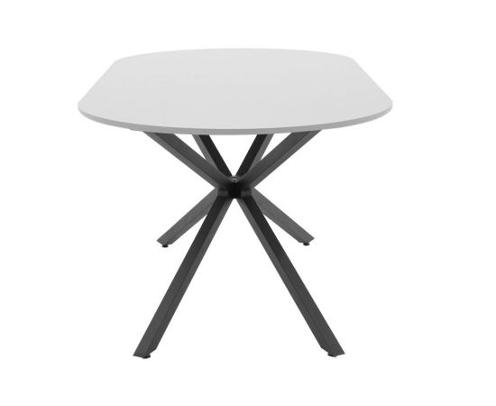 Τραπέζι Lerdion pakoworld γκρι mdf-μαύρο μέταλλο 180x90x75εκ - ΤΡΑΠΕΖΙΑ ΚΟΥΖΙΝΑΣ στο Milonadakis.gr