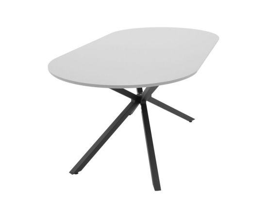 Τραπέζι Lerdion pakoworld γκρι mdf-μαύρο μέταλλο 180x90x75εκ - ΤΡΑΠΕΖΙΑ ΚΟΥΖΙΝΑΣ στο Milonadakis.gr