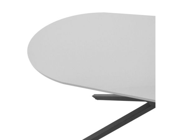 Τραπέζι Lerdion pakoworld γκρι mdf-μαύρο μέταλλο 180x90x75εκ - ΤΡΑΠΕΖΙΑ ΚΟΥΖΙΝΑΣ στο Milonadakis.gr