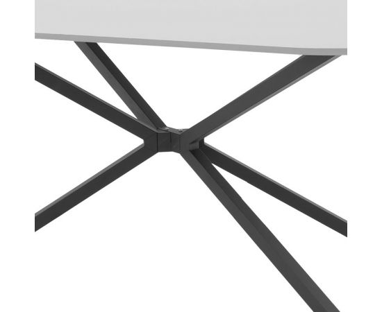 Τραπέζι Lerdion pakoworld γκρι mdf-μαύρο μέταλλο 180x90x75εκ - ΤΡΑΠΕΖΙΑ ΚΟΥΖΙΝΑΣ στο Milonadakis.gr