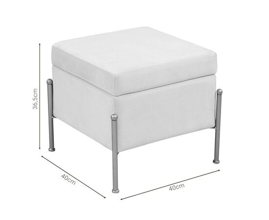 Σκαμπό-μπαούλο Panton pakoworld βελούδο κρεμ-χρυσό 40x40x36,5εκ - ΠΟΥΦ - ΣΚΑΜΠΟ - ΜΠΑΟΥΛΟ στο Milonadakis.gr