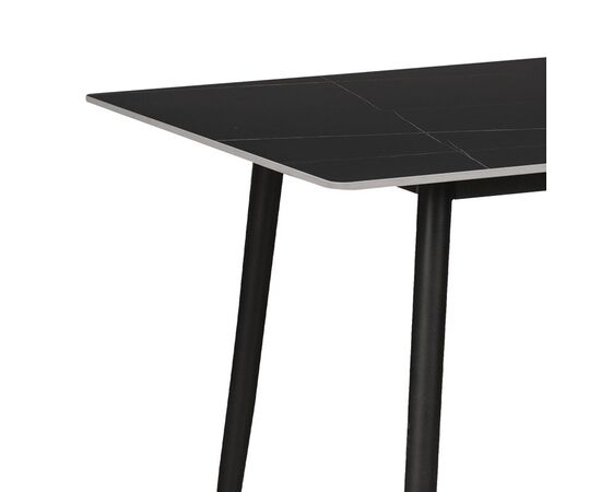 Τραπέζι Gustas pakoworld μαύρο μαρμάρου sintered stone -πόδι μαύρο μέταλλο 120x60x75εκ - ΤΡΑΠΕΖΙΑ ΚΟΥΖΙΝΑΣ στο Milonadakis.gr