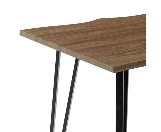 Τραπέζι Izzac pakoworld επιφάνεια MDF sonoma-πόδι μαύρο μέταλλο 140x80x76εκ - ΤΡΑΠΕΖΙΑ ΚΟΥΖΙΝΑΣ στο Milonadakis.gr