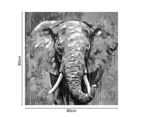 Πίνακας σε καμβά Elephant Inart 80x3x80εκ - ΠΙΝΑΚΕΣ στο Milonadakis.gr