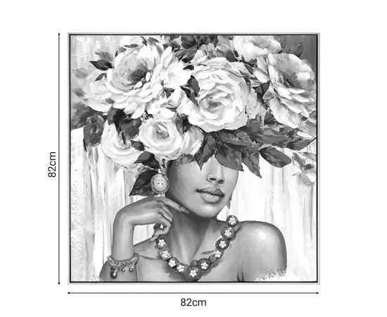 Πίνακας σε καμβά Flowergirl Inart 82x4.5x82εκ - ΠΙΝΑΚΕΣ στο Milonadakis.gr