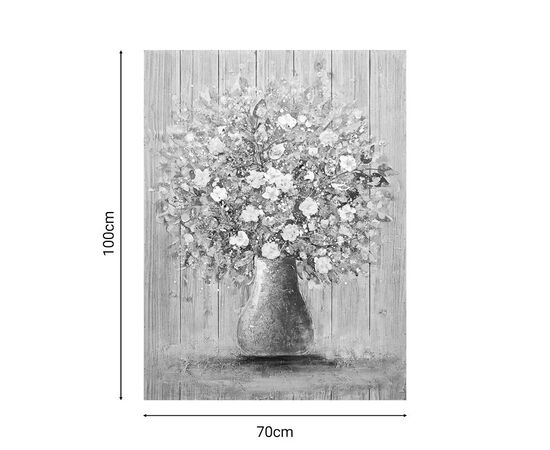 Πίνακας σε καμβά Flowerpot I Inart 70x3x100εκ - ΠΙΝΑΚΕΣ στο Milonadakis.gr