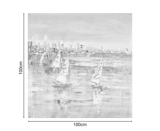 Πίνακας σε καμβά Watery Inart 100x3x100εκ - ΠΙΝΑΚΕΣ στο Milonadakis.gr
