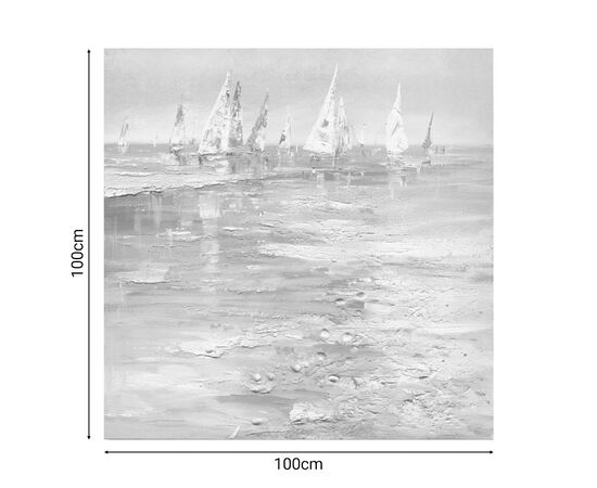 Πίνακας σε καμβά Watery I Inart 100x3x100εκ - ΠΙΝΑΚΕΣ στο Milonadakis.gr