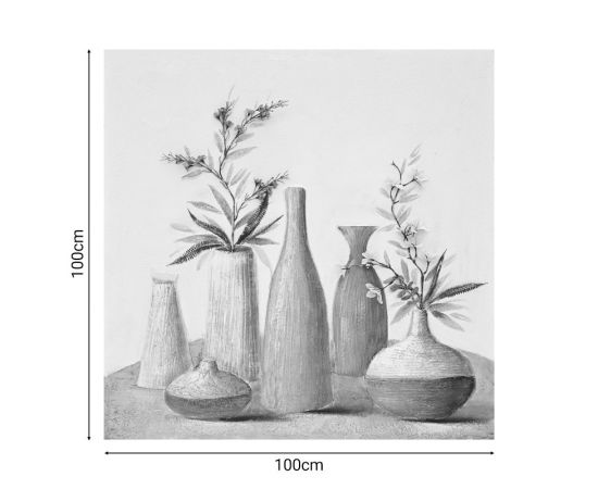Πίνακας σε καμβά Vase Inart 100x3x100εκ - ΠΙΝΑΚΕΣ στο Milonadakis.gr