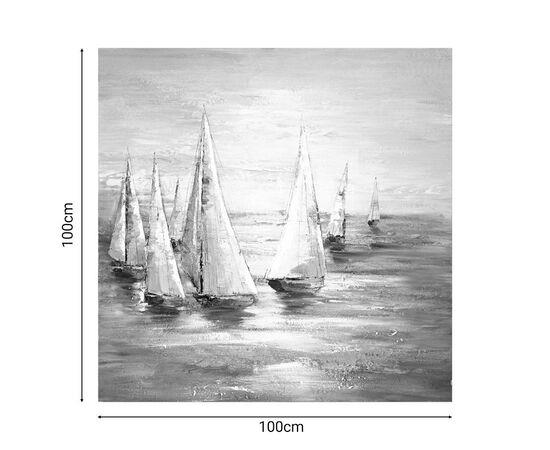 Πίνακας σε καμβά Sailer I Inart 100x3x100εκ - ΠΙΝΑΚΕΣ στο Milonadakis.gr