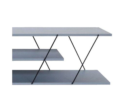 Tραπέζι σαλονιού Tars pakoworld γκρι-μαύρο 120x30x33εκ - ΤΡΑΠΕΖΑΚΙΑ ΣΑΛΟΝΙΟΥ στο Milonadakis.gr