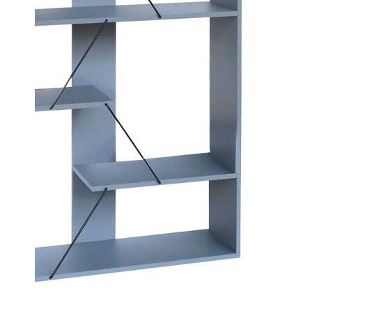 Βιβλιοθήκη Tars pakoworld γκρι-μαύρο 84x25.5x154.5εκ - ΒΙΒΛΙΟΘΗΚΕΣ στο Milonadakis.gr