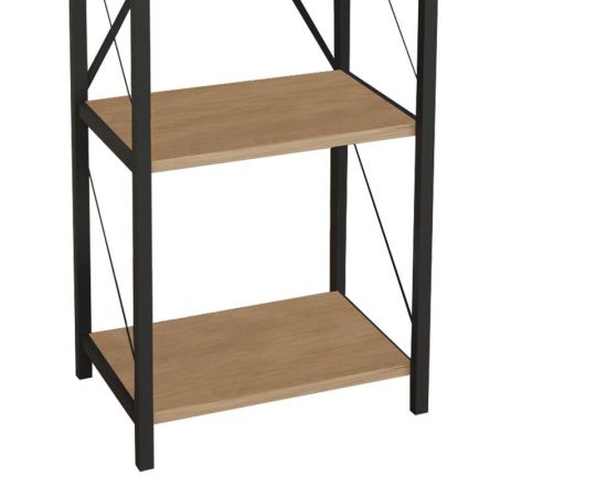 Βιβλιοθήκη Glase pakoworld oak-μαύρο μελαμίνης 40x30x150εκ - ΒΙΒΛΙΟΘΗΚΕΣ στο Milonadakis.gr