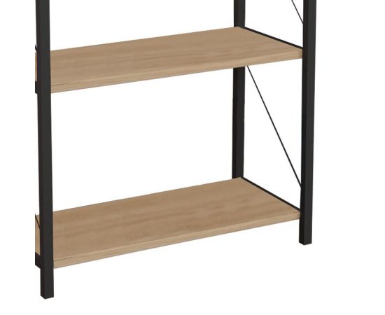 Βιβλιοθήκη Jackrey pakoworld oak-μαύρο μελαμίνης 60x30x114εκ - ΒΙΒΛΙΟΘΗΚΕΣ στο Milonadakis.gr