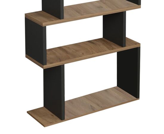 Βιβλιοθήκη Iolmi pakoworld ανθρακί-oak μελαμίνης 60x19.5x160εκ - ΒΙΒΛΙΟΘΗΚΕΣ στο Milonadakis.gr
