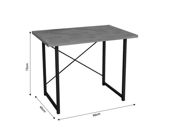 Γραφείο εργασίας Ustando pakoworld oak-μαύρο μελαμίνης 90x60x72εκ - ΓΡΑΦΕΙΑ στο Milonadakis.gr