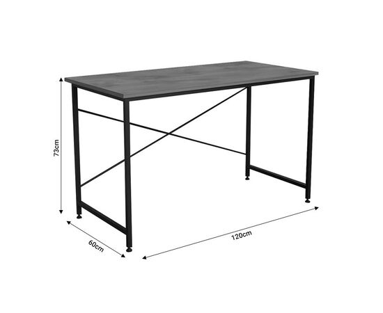 Γραφείο εργασίας Karvem pakoworld oak-μαύρο μελαμίνης 120x60x73εκ - ΓΡΑΦΕΙΑ στο Milonadakis.gr