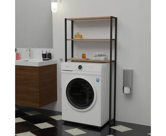 Έπιπλο πλυντηρίου Bothy pakoworld oak-μαύρο μελαμίνης 70x21x150εκ - ΟΡΓΑΝΩΣΗ ΣΠΙΤΙΟΥ στο Milonadakis.gr