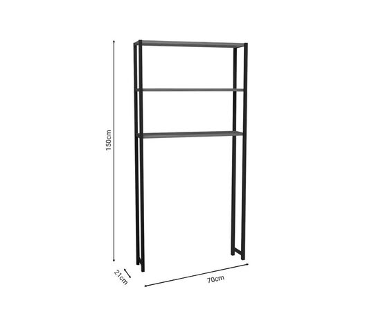 Έπιπλο πλυντηρίου Bothy pakoworld oak-μαύρο μελαμίνης 70x21x150εκ - ΟΡΓΑΝΩΣΗ ΣΠΙΤΙΟΥ στο Milonadakis.gr