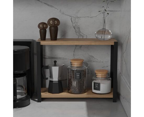 Επιτραπέζια  ραφιέρα Lerf pakoworld oak-μαύρο μελαμίνης 45x17x35εκ - ΟΡΓΑΝΩΣΗ ΣΠΙΤΙΟΥ στο Milonadakis.gr