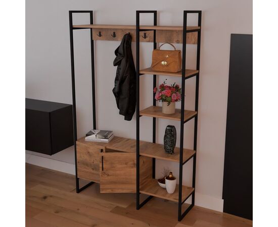 Έπιπλο εισόδου Thoj pakoworld oak μελαμίνης 120x34x180εκ - ΕΠΙΠΛΑ ΕΙΣΟΔΟΥ στο Milonadakis.gr