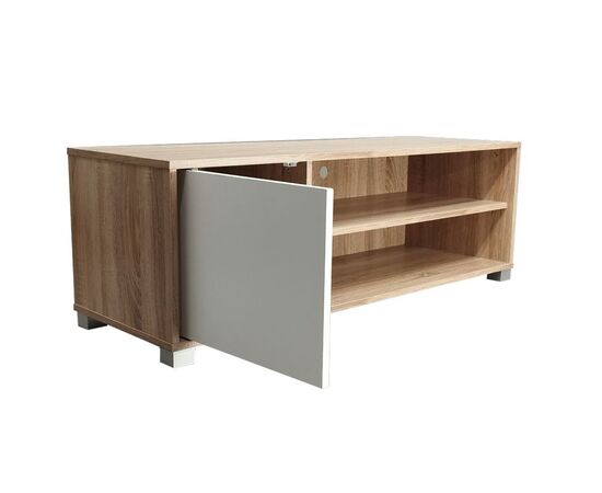 Έπιπλο τηλεόρασης Ellon pakoworld μελαμίνης sonoma-λευκό 120x40x41εκ. - ΕΠΙΠΛΑ ΤΗΛΕΟΡΑΣΗΣ στο Milonadakis.gr