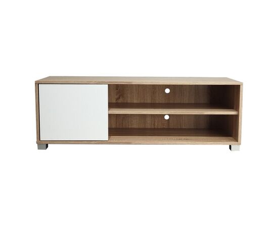 Έπιπλο τηλεόρασης Ellon pakoworld μελαμίνης sonoma-λευκό 120x40x41εκ. - ΕΠΙΠΛΑ ΤΗΛΕΟΡΑΣΗΣ στο Milonadakis.gr