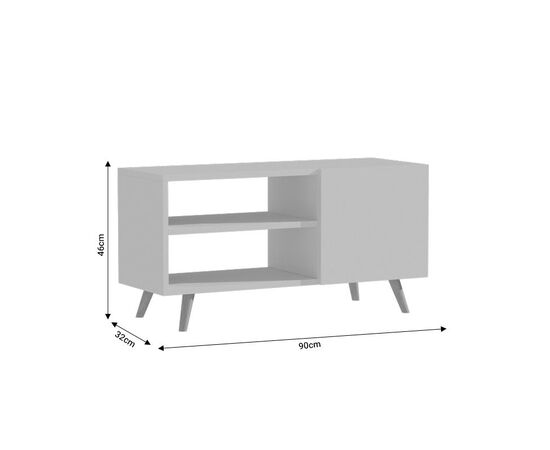 Έπιπλο τηλεόρασης Ellon pakoworld μελαμίνης sonoma-λευκό 120x40x41εκ. - ΕΠΙΠΛΑ ΤΗΛΕΟΡΑΣΗΣ στο Milonadakis.gr