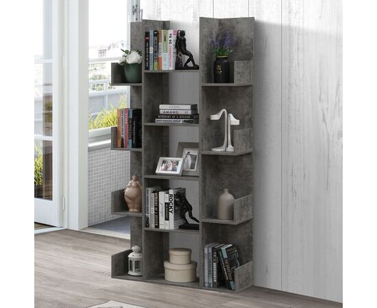Βιβλιοθήκη Charles pakoworld μελαμίνης γκρι oak 90x31x182.5εκ - ΒΙΒΛΙΟΘΗΚΕΣ στο Milonadakis.gr
