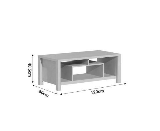 Τραπέζι σαλονιού Tracy pakoworld λευκό-γκρι 120x60x48.5εκ - ΤΡΑΠΕΖΑΚΙΑ ΣΑΛΟΝΙΟΥ στο Milonadakis.gr