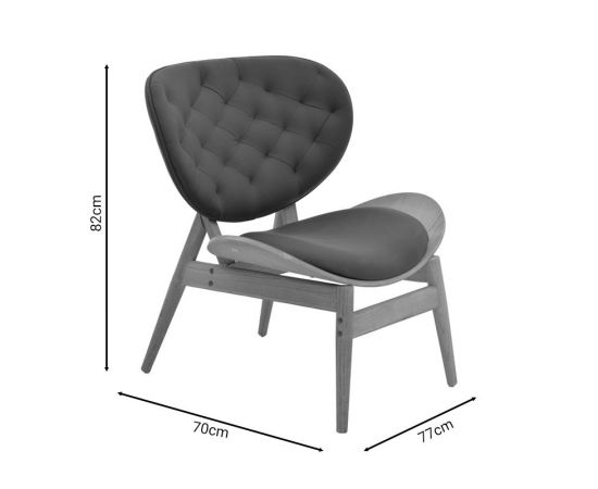 Πολυθρόνα relax Udalle pakoworld μασίφ ξύλο καρυδί-PU μάυρο 77x70x82εκ - ΚΑΡΕΚΛΕΣ - ΠΟΛΥΘΡΟΝΕΣ ΕΣ. στο Milonadakis.gr